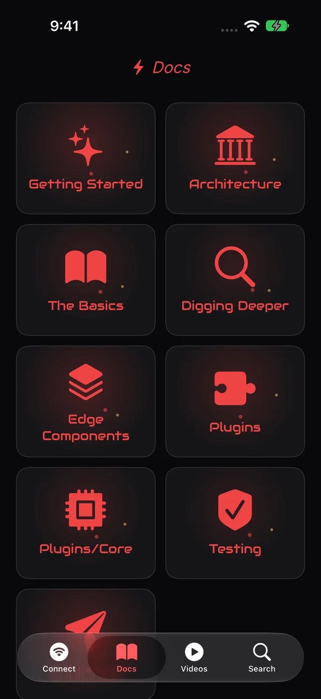 Jump Docs screen